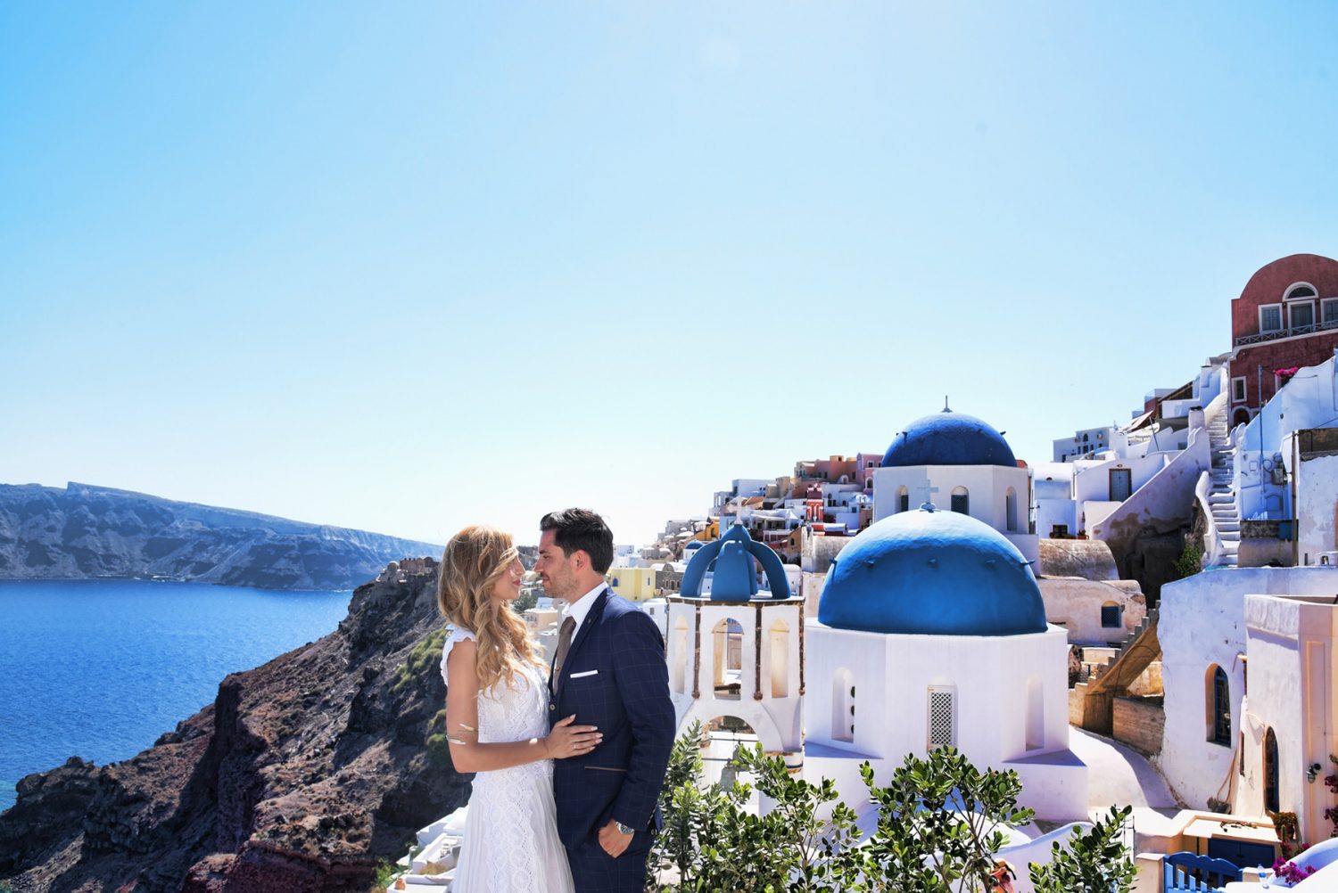 Maria & Giorgos day after shooting in Santorini, after their wedding in Litochoro