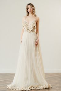 Fringes Wedding Dresses: “Antigone” by Atelier Zolotas