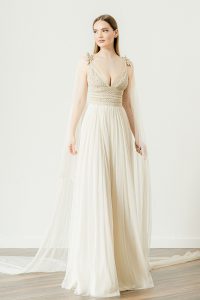 Tulle Cape Wedding Dresses: "Elia" by Atelier Zolotas