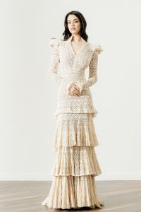 Gypsy chic wedding dress called "Aisha" by Atelier Zolotas