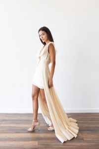 Bijou mini wedding dress by Atelier Zolotas