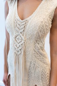 The "Delilah" macrame lace wedding dress by Atelier Zolotas