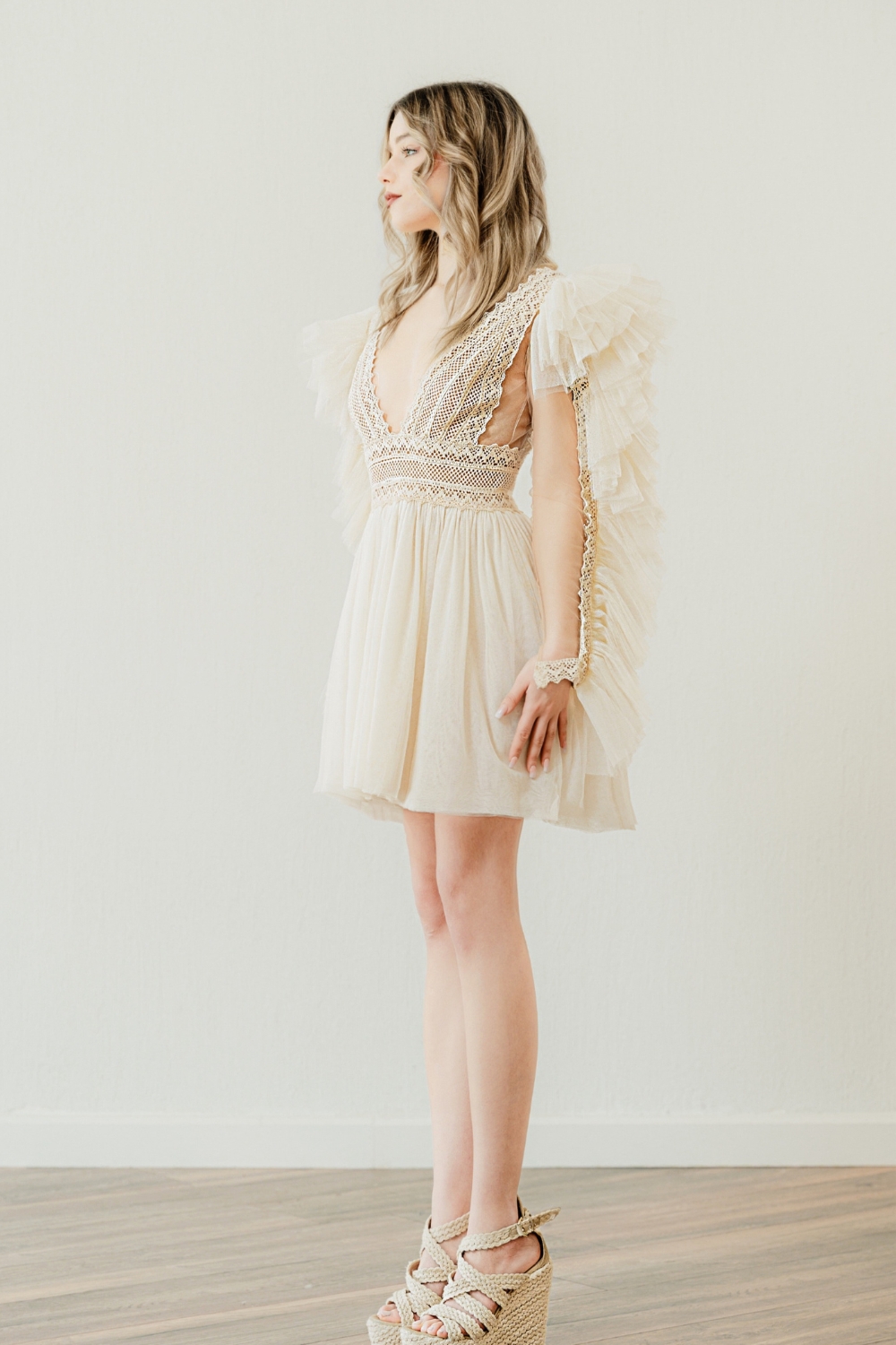 Mini Wedding Dress 'Odessa' by Atelier Zolotas