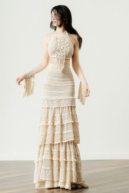 Beach Boho Wedding dresses: Olivia & Ball Gown Skirt by Atelier Zolotas