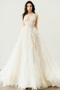 Vintage lace wedding dress 'Riley' by Atelier Zolotas