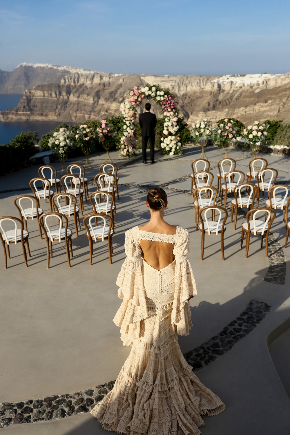 venetsanos-winery-wedding-dress-zolotas-atelier (15) Venetsanos Winery in Santorini wedding
